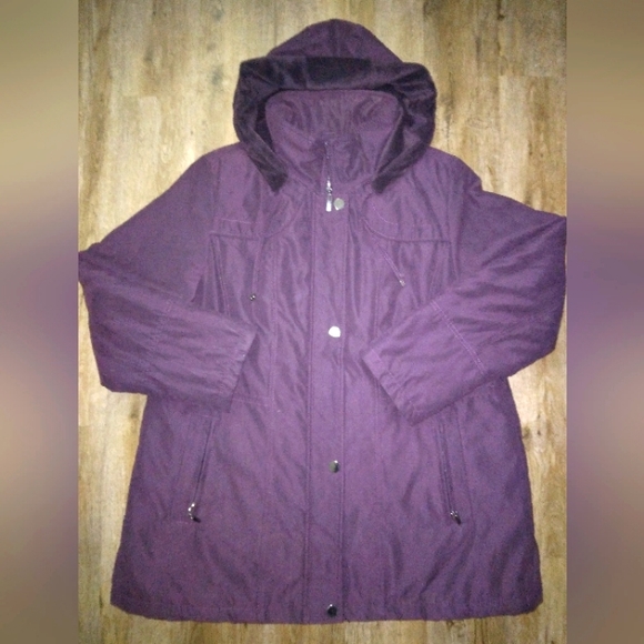 NWOT- Croft & Barrow - Soft Satin & Suede Purple Jacket. - Picture 1 of 6
